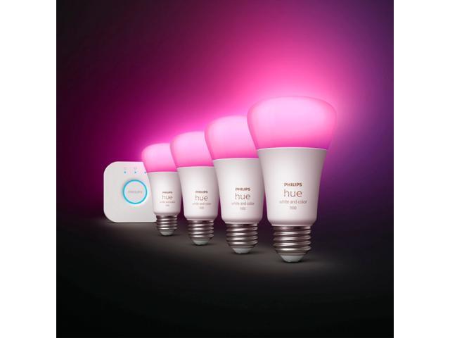 Philips Hue 563296 Starter Kit E26 10.5W A19 4Set Bluetooth