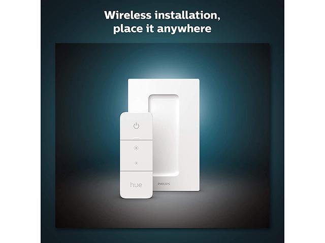 Philips Hue Smart Dimmer Switch with Remote (Requires Hue Hub, Installation-Free, Smart Home, Exclusively for Philips Hue Smart Bulbs)