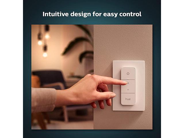 Philips Hue Smart Dimmer Switch with Remote (Requires Hue Hub, Installation-Free, Smart Home, Exclusively for Philips Hue Smart Bulbs)