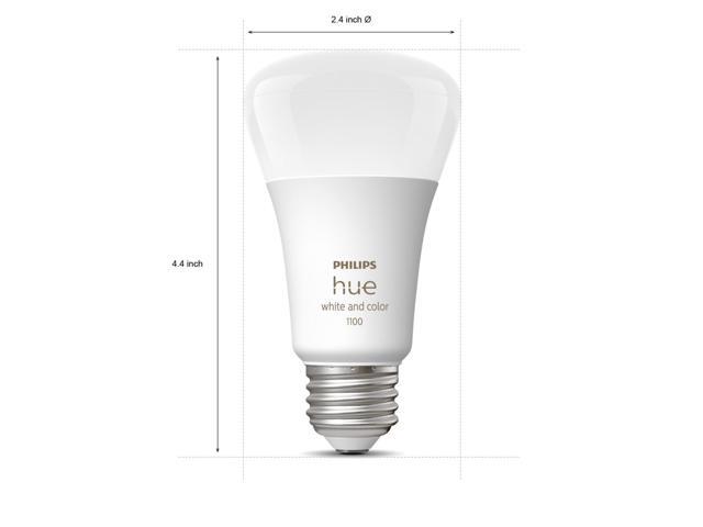 Philips Hue A19 LED Smart Light Bulb - White and Color Ambiance - 60W Indoor Light Bulb - Control with Hue App - Works with Alexa, Google Assistant...