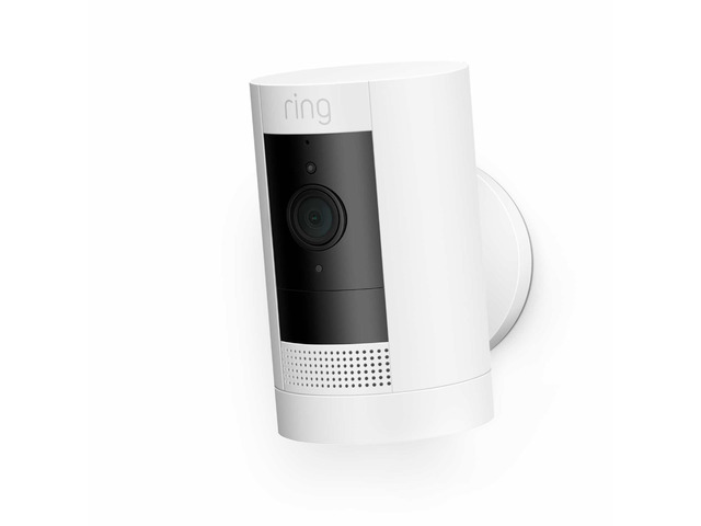 Ring Outdoor Cam (Stick Up Cam) Battery, Wireless Outdoor Security Camera, 1080p HD, Color Night Vision, Two-Way Talk, White