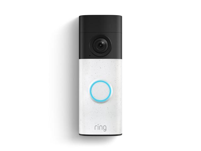 Ring Battery Doorbell (Newest Model), Video Doorbell Camera, Retinal 2K HDR, 6x Enhanced Zoom, Two-Way Talk, Motion Alerts, Speckled White