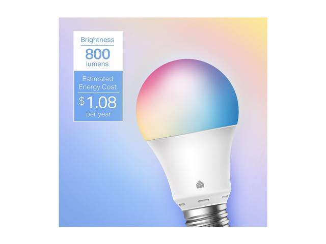 Kasa Smart Light Bulbs, Full Color Changing Dimmable Smart WiFi Bulbs Works with Alexa and Google Home, A19, 9W 800 Lumens,2.4Ghz only, No Hub...