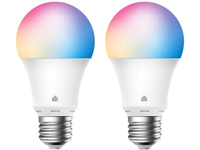 Kasa Smart Light Bulbs, Full Color Changing Dimmable Smart WiFi Bulbs Works with Alexa and Google Home, A19, 9W 800 Lumens,2.4Ghz only, No Hub.