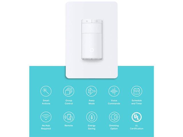 Kasa Smart Motion Sensor Switch, Dimmer Light Switch, Single Pole, Needs Neutral Wire, 2.4GHz Wi-Fi, Compatible with Alexa & Google Assistant, UL...