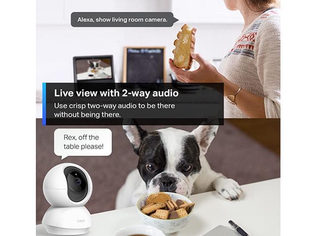 TP-Link Tapo 2K Pan/Tilt Security Camera for Baby Monitor, Dog Camera w/ Motion Detection, 2-Way Audio, Siren, Night Vision, Cloud & SD Card...