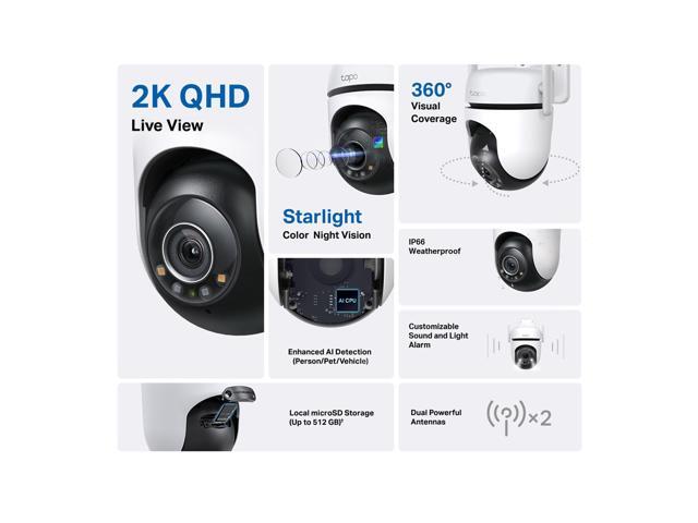 TP-Link Tapo 2K QHD Outdoor Pan/Tilt Wi-Fi Security Camera