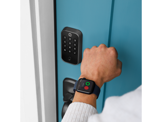 Yale - Assure Lock 2 - Smart Lock Wi-Fi Deadbolt with Push Button Keypad | Key Access - Black Suede - image 5