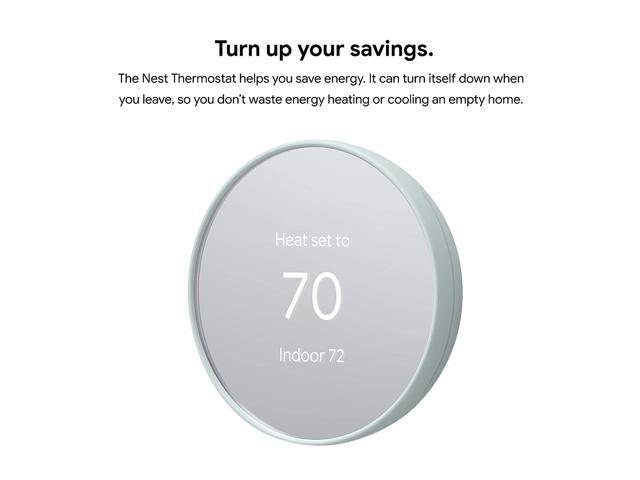 Google - Nest Smart Programmable Wifi Thermostat - Fog - image 6