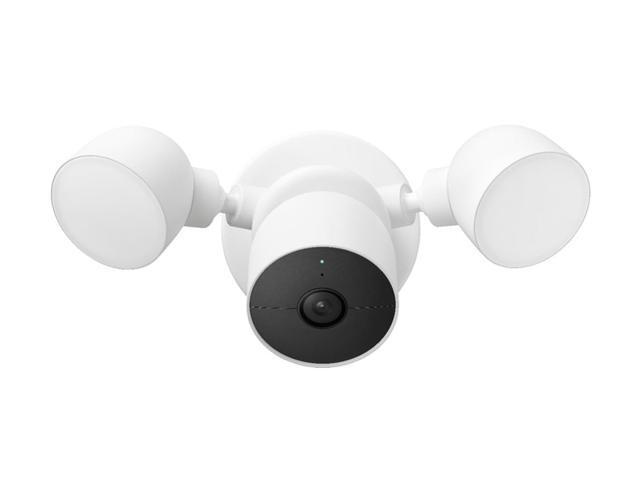 Google - Nest Cam with Floodlight - Outdoor or Wired - Smart Security Camera - Snow - image 3