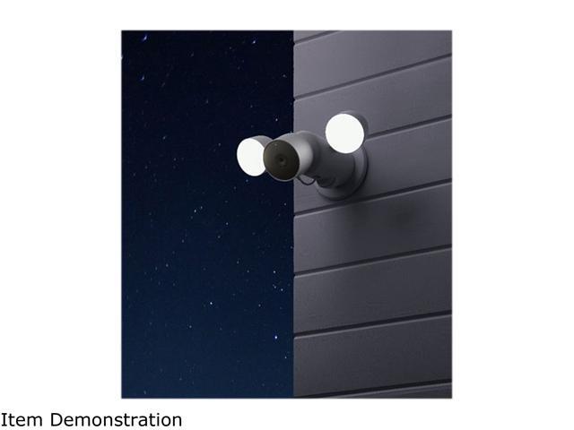 Google - Nest Cam with Floodlight - Outdoor or Wired - Smart Security Camera - Snow - image 9
