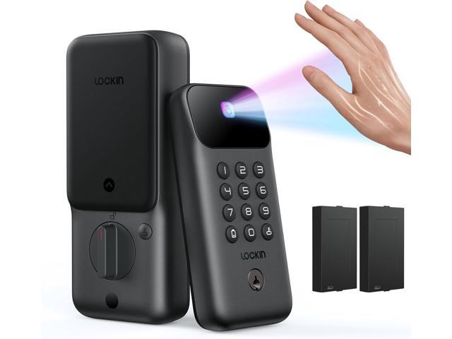 Lockin Veno Go - Smart Lock - Palm Vein Keyless Entry Door Lock - 5 Unlock Methods, Built-in WiFi, Smart-Home Compatible - Front Door Security -...