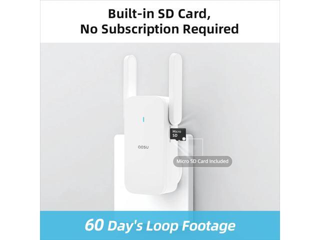 Aosu Wireless Doorbell Pro (V8P), 3MP, 2K Resolution, Battery Powered Video Doorbell with Chime, 2.4 GHz WiFi, 180-Day Battery Life, AI Detection,...