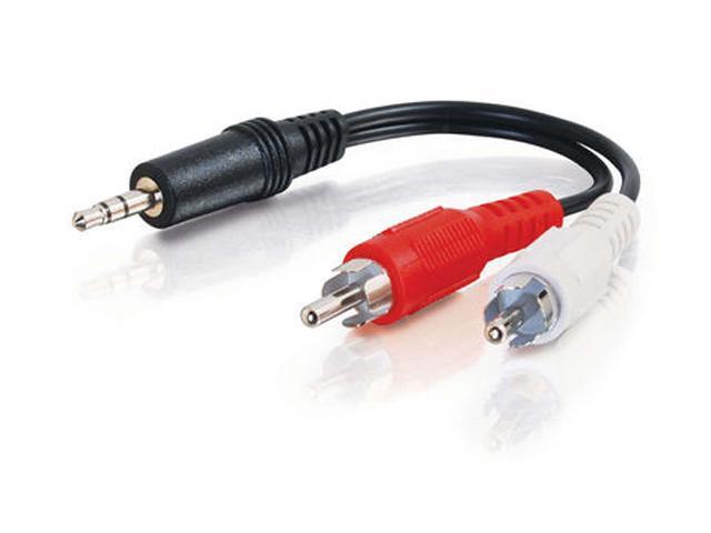 C2G 40421 Value Series One 3.5mm Stereo Male to Two RCA Stereo Male Y-Cable (6 Inches)