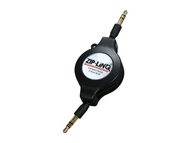 CABLES UNLIMITED ZIP-AUDIO-CD3 4 feet Ziplinq Retractable 3.5mm Audio Cable