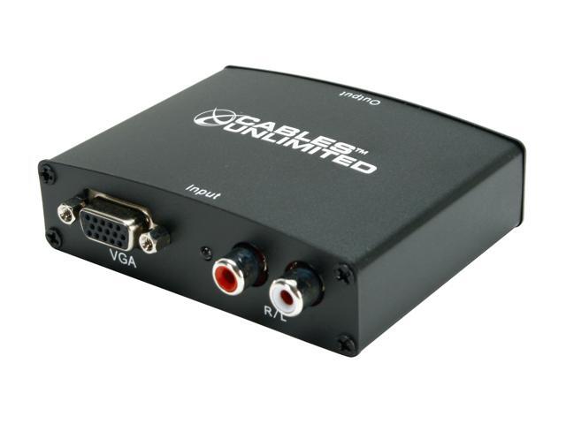 Cables Unlimited AUD-2361 VGA and Stereo Audio to HDMI (VGA + R/L Audio)