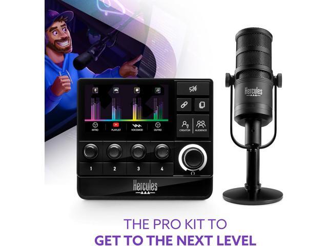 Hercules 4781070 Stream Essentials Kit - Includes Stream 200 + Microphone HXD-700 XLR microphone - 3 months Voicemod Pro - Core Streaming Apps...