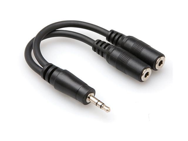 Hosa YMM-232 6 in 3.5mm TRS to Dual 3.5mm TRSF Y Cable