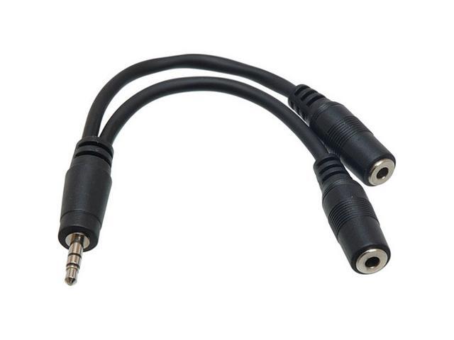 Hosa YMM-232 6 in 3.5mm TRS to Dual 3.5mm TRSF Y Cable
