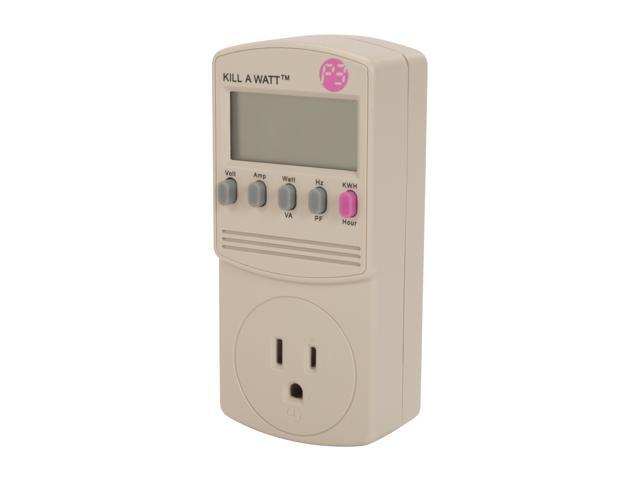 P3 International P4400 Wall Mount 1 Outlets Kill A Watt Electricity Usage Monitor