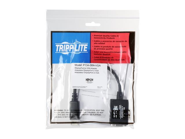 Tripp Lite DisplayPort to VGA Active Cable Adapter, Converter for DP to VGA (M/F), 1920x1200/1080p, 6-in. (P134-06N-VGA)