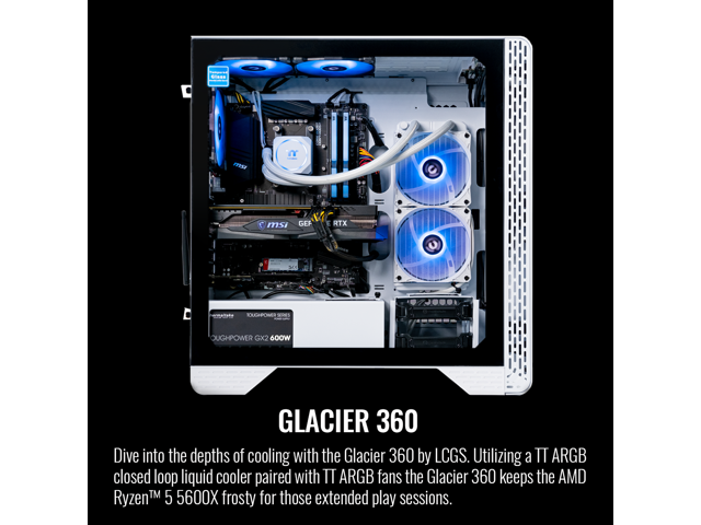 Thermaltake - Glacier 360 Gaming Desktop - AMD Ryzen 5 5600X - 16GB Memory - NVIDIA GeForce RTX 3060 - 1TB NVMe M.2 - White - image 9