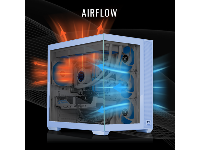 Thermaltake - LCGS View i1470TH-380 Gaming Desktop Intel Core i9-14900KF, 32GB DDR5 Memory, NVIDIA GeForce RTX 5070 Ti, 2TB NVMe M.2 - Blue - image 7