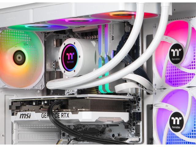 Thermaltake - LCGS View 7897XS-270 Gaming Desktop AMD Ryzen 7 7800X3D, 32GB Memory, AMD Radeon RX 9070 XT, 1TB SSD NVMe M.2 - Snow - image 11
