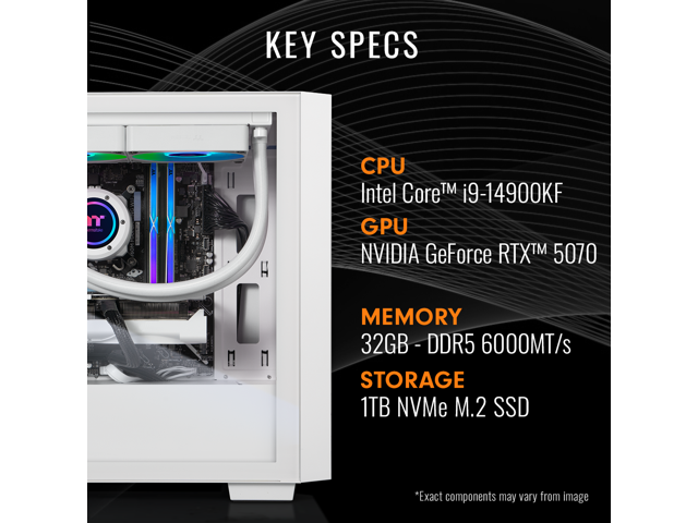 Thermaltake - LCGS Versa i570S Gaming Desktop Intel Core i9-14900KF, 32GB RGB Memory, NVIDIA GeForce RTX 5070, 1TB SSD NVMe M.2, WiFi - White - image 3