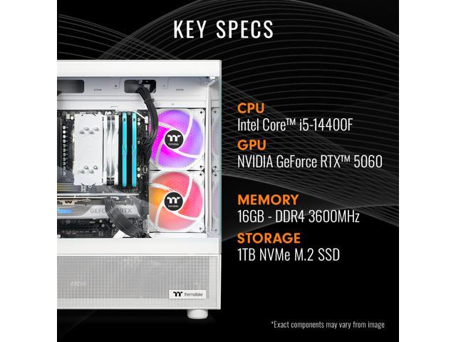 Thermaltake Gaming Desktop PC NE i1460S-V170S Intel Core i5-14400F 16GB DDR4 1TB SSD GeForce RTX 5060 Windows 11 Home