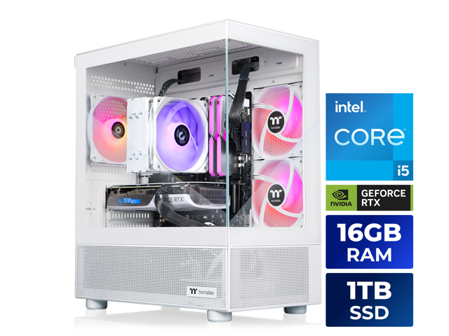 Thermaltake Gaming Desktop PC NE i1460S-V170S Intel Core i5-14400F 16GB DDR4 1TB SSD GeForce RTX 5060 Windows 11 Home