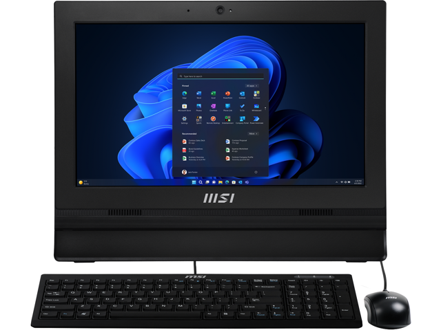 Open Box - MSI All-in-One Computer PRO AP162T ADL-020US Intel N100 4GB DDR4 128GB PCIe SSD 15.6' Touchscreen Windows 11 Pro 64-bit