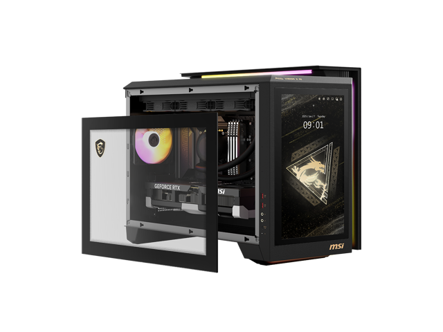 MSI - MEG Vision X AI Gaming Desktop -Intel Ultra 9 285K - 64GB Memory - NVIDIA GeForce RTX 5080 - 2TB SSD - Black - image 3