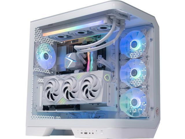MSI Vision (Tower) Gaming Desktop White, AMD R9-9950X3D,5080 White, DDR5 32GB Memory,2TB M.2 NVMe,850W USB Type-C, VR-Ready, Windows 11 Home Advance