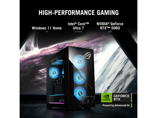 ASUS Gaming Desktop PC G Series G700TF-DB774 Intel Core Ultra 7 265KF 16GB DDR5 1TB M.2 2280 PCIE G4 SSD SSD GeForce RTX 5070 Windows 11 Home