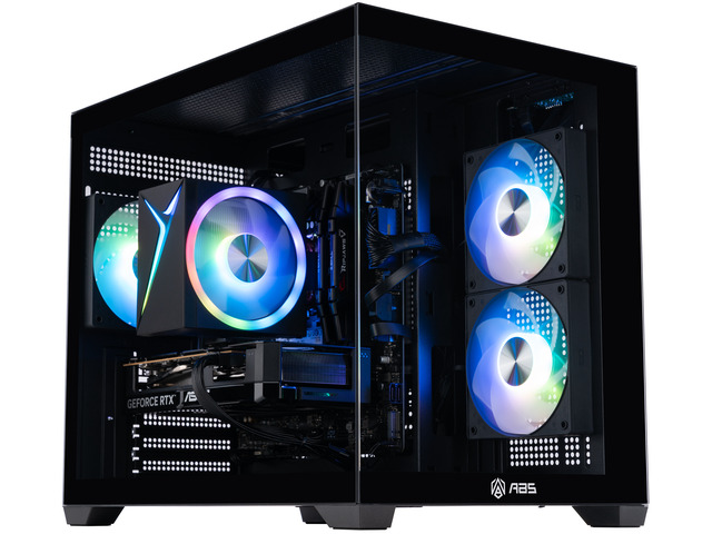 ABS Flux II Aqua Prebuilt Gaming PC - Windows 11 - Intel Core i7-14700F - GeForce RTX 5060 Ti 16GB - DLSS 4 - 32GB DDR4 - 1TB NVMe SSD