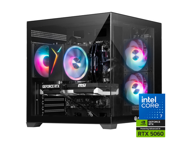 ABS Flux II Aqua Prebuilt Gaming PC - Windows 11 - Intel Core i7-14700F - GeForce RTX 5060 8GB - DLSS 4 - 32GB DDR4 - 1TB PCIe 4.0 SSD