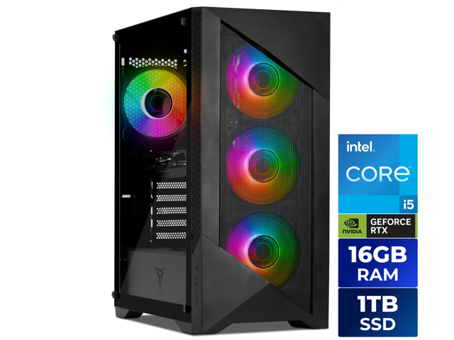 Yeyian Gaming Desktop PC Edge 44F0B-350P1N Intel Core i5-14400F 16GB DDR5 1TB NVMe SSD GeForce RTX 3050 Windows 11 Home