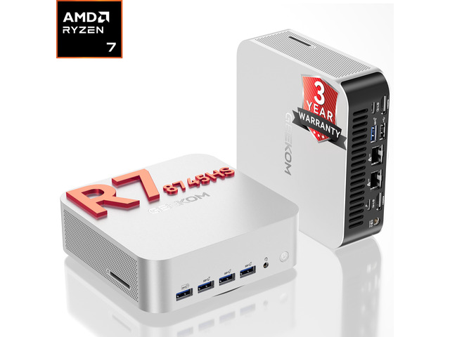 GEEKOM Mini PC A8 MAX AMD Ryzen 7 8745HS 16GB DDR5 1TB SSD AMD Radeon 780M Windows 11 Pro