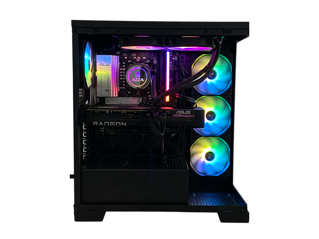 AZZA Carmel Gaming Desktop PC, AMD Ryzen 7 7800X3D, AMD Radeon RX 9070 XT, 32GB DDR5, 2TB M.2 SSD, Windows 11 Home — photo 4