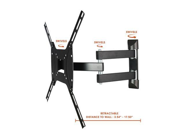 Megamounts GML643 Full Motion, Tilt and Swivel Single Stud Wall Mount for 26-55 Inch LCD, LED, and Plasma Screens