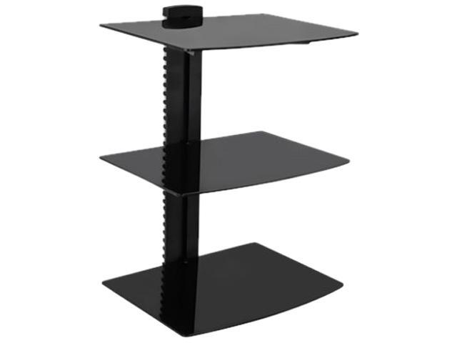 Megamounts DVD313-BNDL 3 Shelf Tempered Glass Multimedia Mount