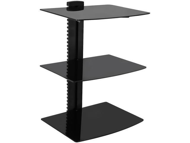 Megamounts DVD313-BNDLPC17 3 Shelf Tempered Glass Multimedia Mount