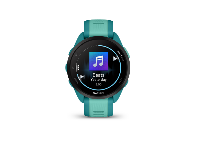 Garmin - Forerunner 165 Music GPS Smartwatch 43 mm Fiber-Reinforced Polymer - Turquoise/Aqua - (2024) - image 3