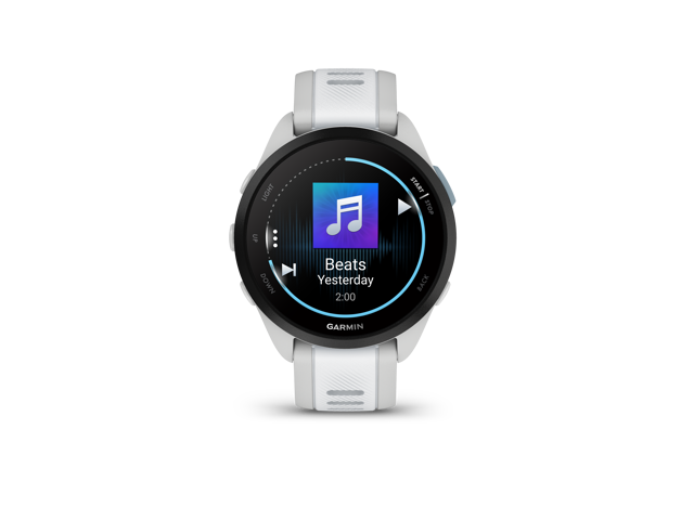 Garmin - Forerunner 165 Music GPS Smartwatch 43 mm Fiber-Reinforced Polymer - Gray/Whitestone - (2024) - image 3