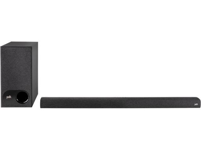 Polk Audio - 2.1-Channel Signa S3 Ultra-Slim Soundbar with Wireless Subwoofer and Dolby Digital - Black