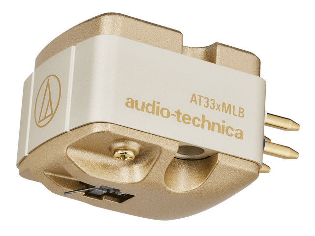 Audio Technica AT33XMLB Dual Moving Coil Stereo Cartridge, Microlinear Duralumin Cantilever (Gold/White)