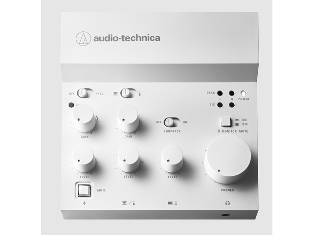 Audio Technica AT-UMX3WH Live Streaming USB Audio Mixer Interface, White