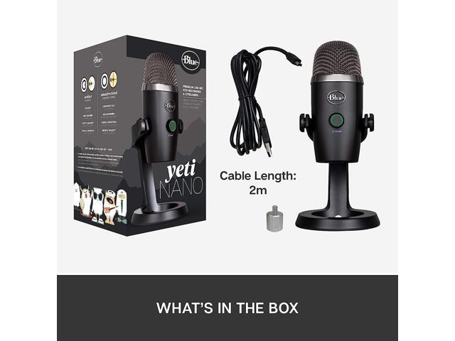 Blue Microphones - Blue Yeti Nano Premium Wired Multi-Pattern USB Condenser Microphone - Black - image 10