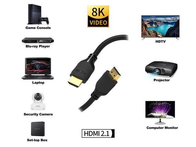 Nippon Labs 30AWG 8K HDMI Cable 6ft. HDMI 2.1 Cable Real 8K, High Speed 48Gbps 8K(7680 x 4320)@60Hz, 4K@120Hz Dolby Vision, HDCP 2.2, 4:4:4 HDR,...
